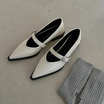 Xajzpa New Mary Jane Shoes Spring Autumn Pointed Toe Low Heel Women Shallow Single Pumps Women Fashion Buckle Shoes